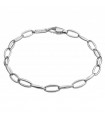 Chimento Bracelet - Tradition Gold Accents in 18K White Gold with Oval Link18 cm - 0