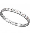 Zancan Men's Bracelet - Hi teck in 316L Steel with PVD Rose Gold Screws