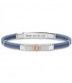 Zancan Men's Bracelet - Regatta in Kevlar Avio Anchor Rose Gold