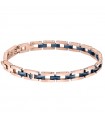 Bracciale Maserati da Uomo - Jewels in Acciaio 316L Rose Gold e Blu con Tridente