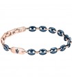 Bracciale Maserati da Uomo - Jewels in Maglia Marina Blu e Rose Gold con Tridente