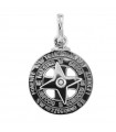 Giovepluvio Man's Pendant Wind Rose with Diamond - 0