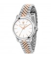 Maserati Woman's Watch - Epoca Only Time 34mm Silver Rose Gold White