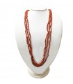 Silvia Kelly Woman's Necklace - in Gold with Mediterranean Coral and Diamonds - 0