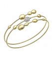 Chimento Women's Bracelet - Armillas in 18k Yellow Gold with White Diamonds 0.13 Ct 18 cm