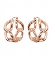 Bronzallure Women's Earrings - Purity Torchon Circle Rose Gold