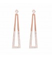 Bronzallure Women's Earrings - Altissima Geometric Pendants with Cubic Zirconia