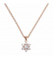 Bronzallure Women's Necklace - Very High Flower Pendant with Cubic Zirconia