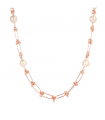 Bronzallure Women's Necklace - Maxima with Round, Oval Chain and Pearls 10 - 12 mm