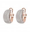 Bronzallure Women's Earrings - Altissima Rounded Circle with Cubic Zirconia Pavè