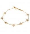 Lorenzo Ungari Woman Bracelet - Le Scintille in 18K Yellow Gold with Flowers in 18K White Gold - 0
