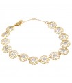 Lorenzo Ungari Woman's Bracelet - Le Scintille in 18K Yellow Gold with Flowers in 18K White Gold - 0