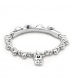 Uno de 50 Women's Bracelet - Treasure Hope in Silver Metal and Swarovski Size M