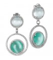 Boccadamo Women's Earrings - Sharada Mediterranea in Rhodium Bronze with Crystals and Zirconia Pavè