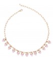 Collana Boccadamo da Donna - Caleida Mediterranea Rose Gold con Cristalli Pendenti Rosa