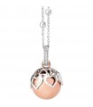 Boccadamo Women's Necklace - AngeloMio in Bronze with Rose Gold Sound Pendant