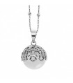 Boccadamo Women's Necklace - AngeloMio in Bronze with Silver Sound Pendant