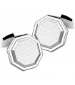 Zancan Men's Cufflinks - Cosmopolitan in 925% Silver Octagonal