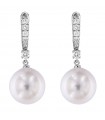 Picca Pearl's Earrings - Australian South Sea in White Gold with Diamonds - 0