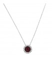 Picca Woman's Necklace - in White Gold with Diamonds and Rubies - 0