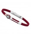 Bracciale Zancan da Uomo - Regata Cordino in Kevlar Rosso Bordeaux con Rosa dei Venti ed Ancora