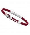 Zancan Men's Bracelet - Regatta Bordeaux Red Kevlar Cord with Wind Rose and Anchor