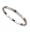 Bracciale Zancan da Uomo - Hi-Teck in Acciaio 316L PVD Rose Gold con Spinelli Neri