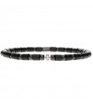 Roberto Demeglio Bracelet - in Carbon and Polished Ceramic with White Diamonds 0.07 carats - 0