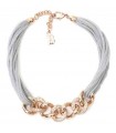 Boccadamo Women's Necklace - Eternity in Lamè with Bronze Links and Zircons - 0