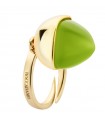 Boccadamo Women's Ring - Caleida in Bronze Gold with Pendant in Olivine Crystal