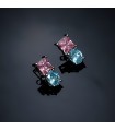 Chiara Ferragni Woman's Earrings - Princess Rainbow Lobe with Blue and Pink Zircons - 0