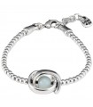 Uno de 50 Women's Bracelet - Uniqueness Little Moon with Spheres and Amazonite Stone Size M