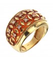 Lorenzo Ungari Woman Ring - Stardust Band in 18K Yellow Gold with Zircons - 0