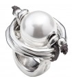 Anello Uno de 50 da Donna - Classics Woow in Metallo Argentato con Perla Misura L