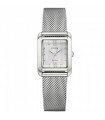 Citizen Woman's Watch - Square Eco-Drive 21x28mm Silver - with Free Strap - 0