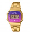 Casio Unisex Watch - Vintage Time and Date 36 mm Purple Pink