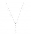 Chimento Woman's Necklace - in 18k White Gold with Pendant and 0.20 carat Natural Diamonds - 0