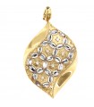 Lorenzo Ungari Woman Pendant - Spiral Scintille in 18K Yellow Gold with White Zircons - 0