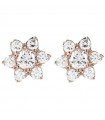 Bronzallure Women's Earrings - Very High Flower with Cubic Zirconia