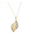 Lorenzo Ungari Woman's Necklace - Stardust in 18K Yellow Gold with Spiral Pendant - 0