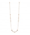 Rue Des Mille Women's Necklace - Magnetic Stardust Rose Gold Marine Mesh and Hearts