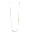 Rue Des Mille Women's Necklace - Stardust Magnetica Gold Marine Mesh and Hearts