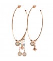 Rue Des Mille Women's Earrings - Gipsy Chic Circle with Heart, Four Leaf Clover, Star and Colored Beads