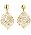 Lorenzo Ungari Woman's Earrings - Spiral Scintille in 18K Yellow Gold with White Zircons - 0
