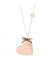 Collana Rue Des Mille da Donna - I Sogni Son Desideri Rose Gold con Cuore Pendente Misura M