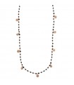 Collana Rue Des Mille da Donna - Gipsy Chic Tierra Black a Rosario con Pietre Nere e Medagliette