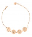 Rue Des Mille Women's Bracelet - Stardust Alphabet Rose Gold Love with Zircons