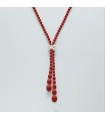 Miluna Women's Necklace with Red Coral Agglomerate - 0