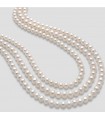 Miluna Bracelet for Women - with String of Freshwater Pearls 6.5 - 7 mm and 18K White Gold Clasp - 0