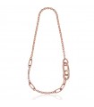 Unoaerre Women's Necklace - Square Long Rose Gold Chain